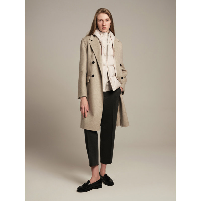 CAGLIARI EXCHANGE/卡利亚里平驳领双排扣大衣4008024