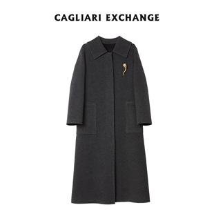 长大衣4408023 卡利亚里翻领单排扣修身 CAGLIARI EXCHANGE