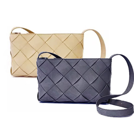 CAGLIARI EXCHANGE/卡利亚里牛皮编织斜挎包4042007