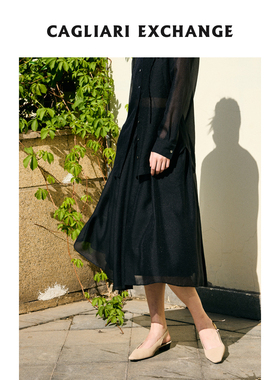 CAGLIARI EXCHANGE/卡利亚里立体褶皱散摆半裙4306010