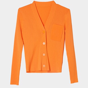 开衫 卡利亚里V领贴兜长袖 4213001 EXCHANGE CAGLIARI