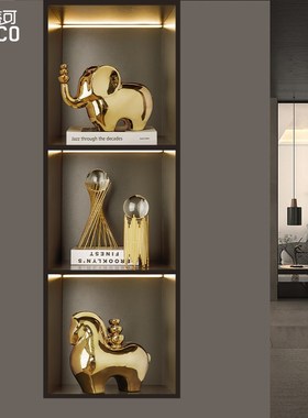 大象摆件轻奢家居玄关客厅办公室寓意好的向钱看电视柜酒柜装饰品