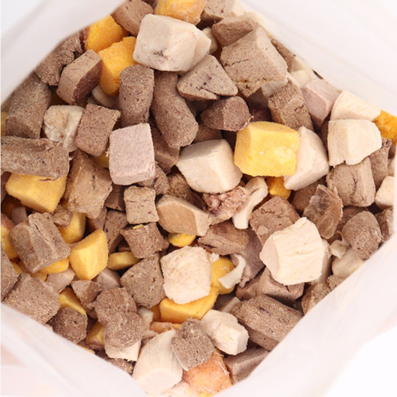 冻干猫零食5拼混合冻干猫粮狗粮拌粮营养鸡肉粒蛋黄 鸡胸肉干幼猫