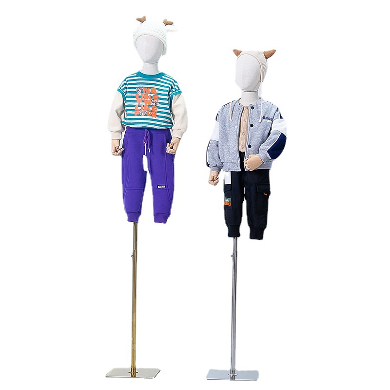 高档儿童分腿模特道具男女小孩全身展示架童装店半身人台模特架