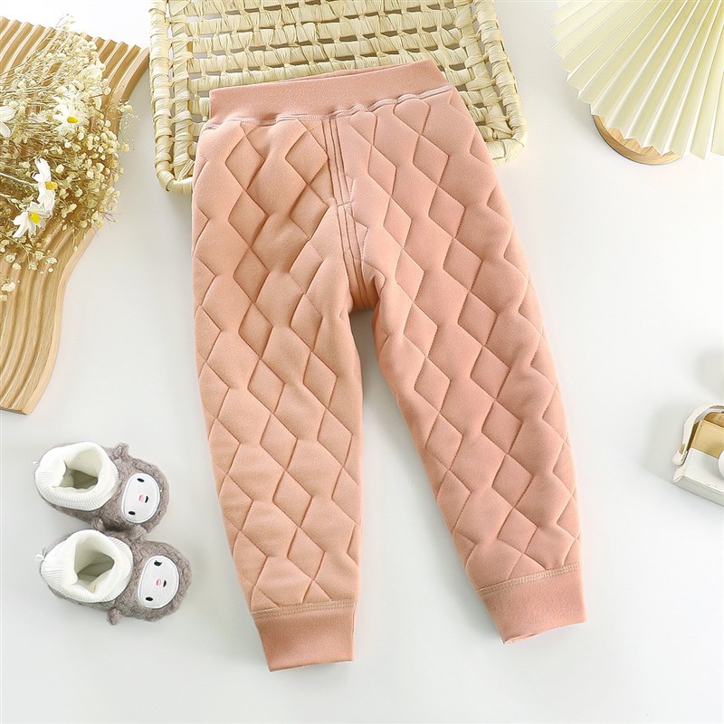 儿童校服加厚保暖棉裤男女童三层夹棉裤子小孩校服保暖裤无骨棉裤