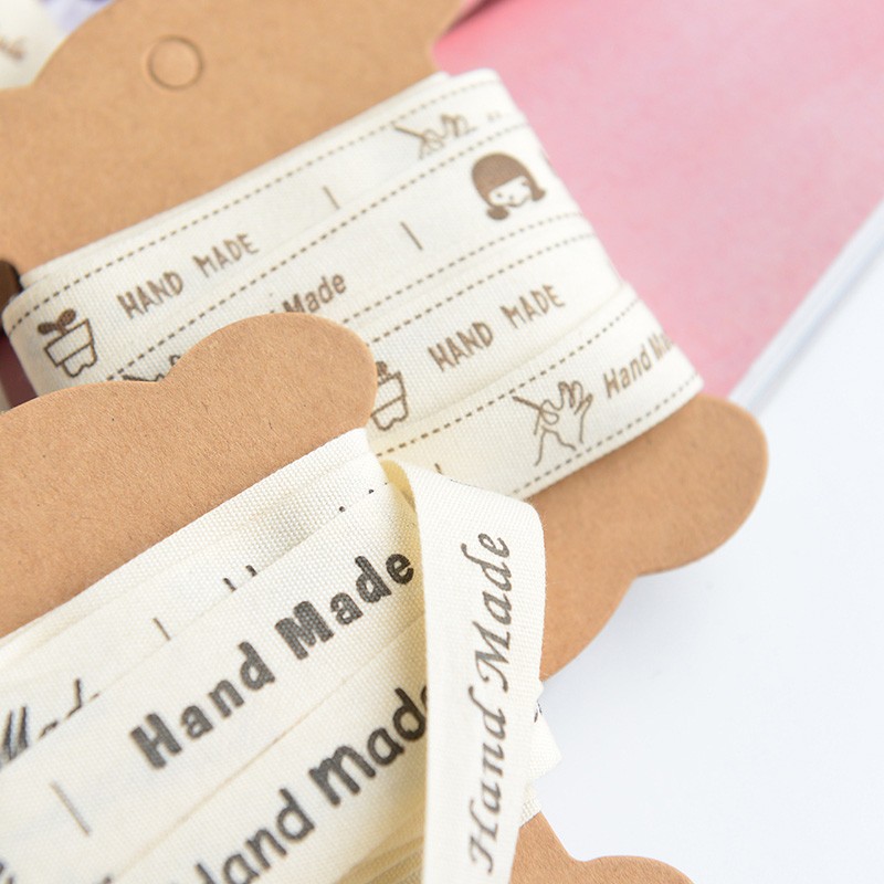 全棉卡通织带印唛织唛纯棉标签商标服装领标布标唛头杂货手工织带