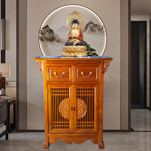 实木供桌香案家用水檀香供奉桌佛台神台观音财神桌巧头台带门包邮