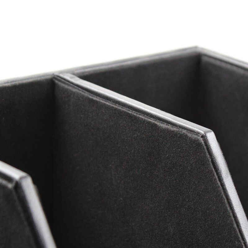 商务皮质四联文件座/栏/框 资料架 桌面收纳筐书立架办公用品定制