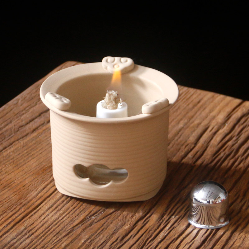 玻璃酒精灯煮茶炉茶具白泥炭炉酒精炉温茶器茶道加热保温咖啡小号