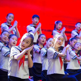 定制儿童海军小学生合唱团童诗歌朗诵演出服红星歌让我们荡起双桨