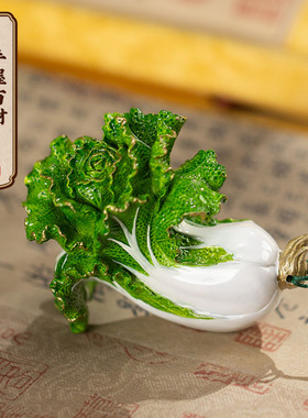 朱炳仁铜 手握百财家居饰品桌面装饰品白菜摆件手把件礼品