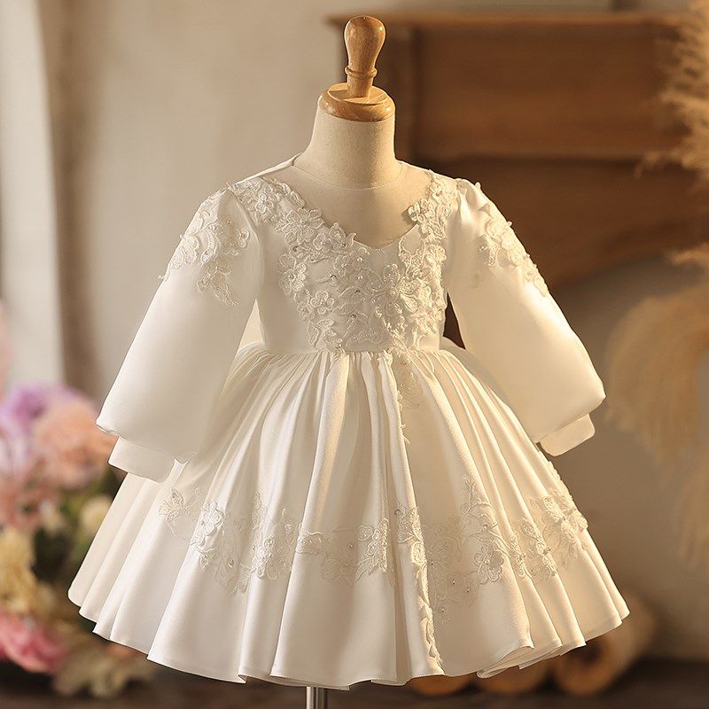 儿童礼服公主裙生日花童礼服主持人钢琴演奏演出服女童礼服冬季