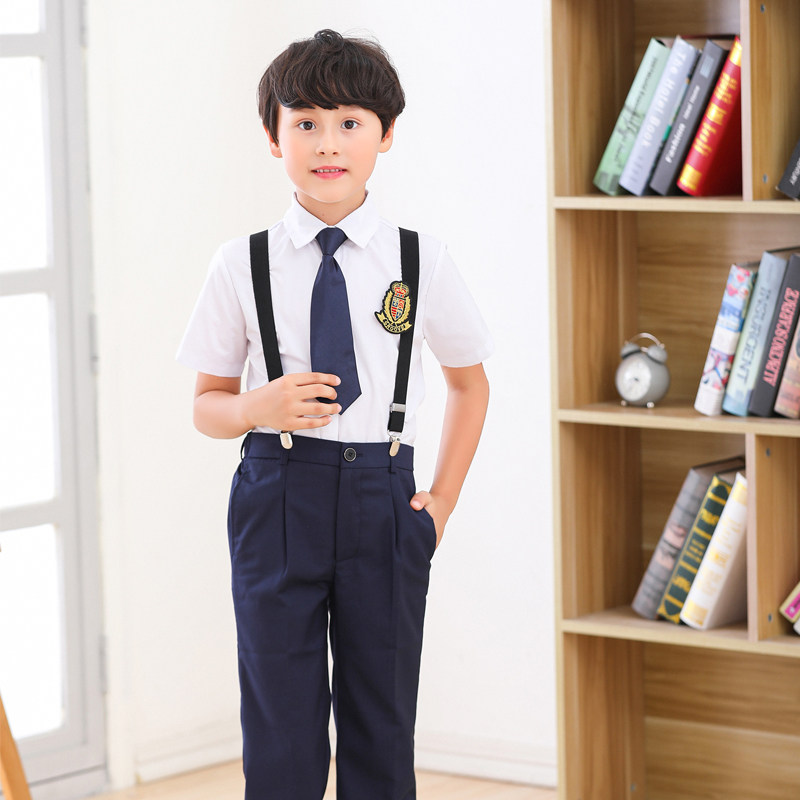 六一儿童演出服男童短白衬衫背带裤套装毕业照礼服大合唱服装夏季,童装/婴儿装/亲子装,儿童演出服,淘宝优惠券,粉丝福利购,淘宝优惠卷