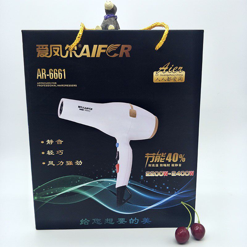 爱凤尔电吹风机家庭发廊恒温大功率2400W冷热风吹风筒 爱凤尔6661