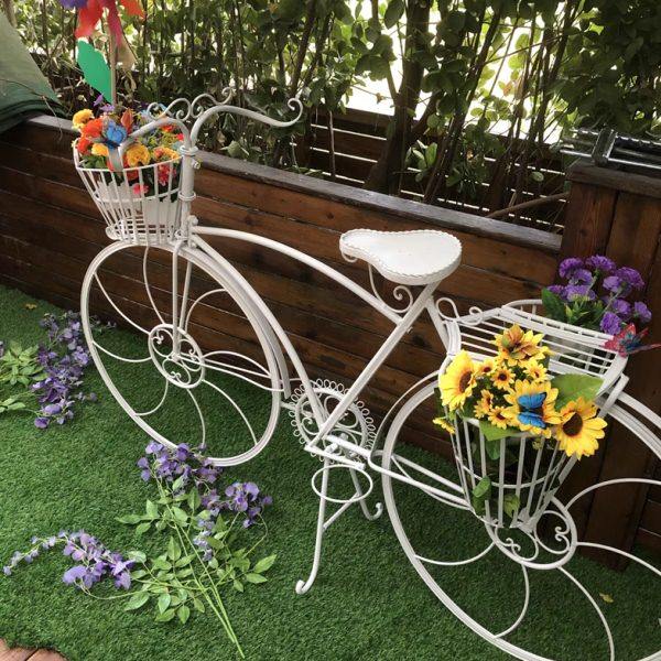 欧式复古花车架橱窗道具庭院阳台装饰品摆件铁艺落地大自行车花架,家居饰品,户外/庭院摆件,淘宝优惠券,粉丝福利购,淘宝优惠卷