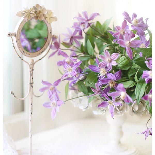 法式花朵装饰镜带托盘带挂钩的化妆镜首饰挂架复古白色桌面装饰,家庭/个人清洁工具,柜镜/梳妆镜,淘宝优惠券,粉丝福利购,淘宝优惠卷