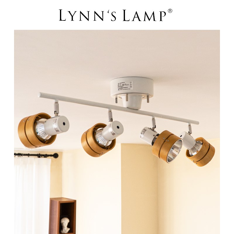 Lynns立意日式北欧风格吸顶灯射灯实木明装客厅卧室背景墙轨道灯