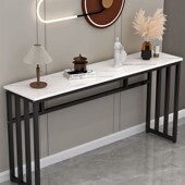 新中式 玄关置物架轻奢家用门厅柜简易桌子靠墙长条桌小户型铁艺桌