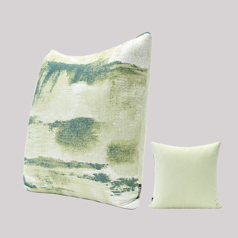 新宸优品高端户外防晒防泼水抱枕套庭院别墅露台酒店沙发靠垫绿色