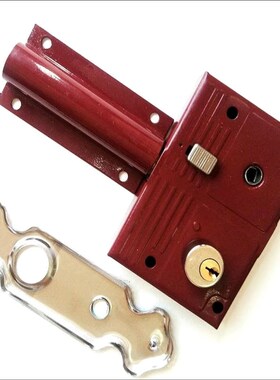 208大门锁齿条锁铁门老式双开门老式农村防盗锁庭院门锁红色老款