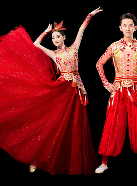 开场舞大摆裙演出服女大气2025新款龙服长裙舞台现代歌伴舞蹈服装