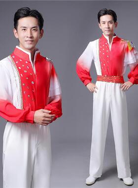 开场舞演出服男歌伴舞现代舞台服装中国风成人男女同款舞蹈服套装