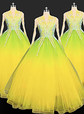 成人开场舞大摆裙演出服女大型舞台歌伴舞蓬蓬裙合唱比赛舞蹈服装