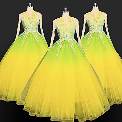 成人开场舞大摆裙演出服女