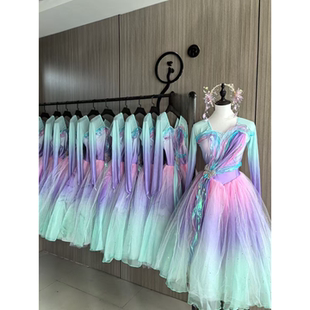 开场舞歌伴舞蹈表演服新款古典舞演出服女飘逸独舞艺考剧目服男女