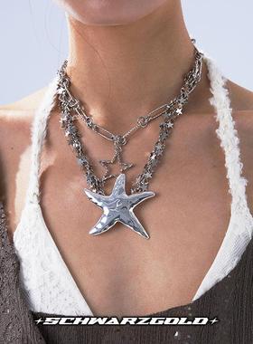 西施 流浪部落海洋之星五角星海星项链百搭锁骨链情侣原创