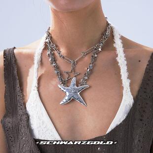 西施 流浪部落海洋之星五角星海星项链百搭锁骨链情侣原创