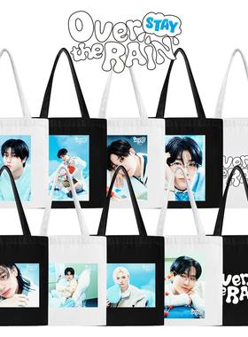 stray kids2025海报手提包购物拉链百搭逛街袋over atay the rain