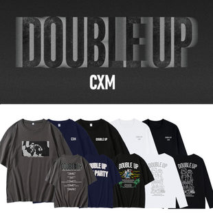 SEVENTEEN崔胜哲金珉奎CxM演唱会DoubleUp同款夏短袖T恤纯棉衣服