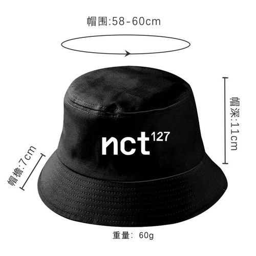 韩流NCT127渔夫帽 文字logo标志印花盆帽 男女防晒沙滩帽太阳帽子