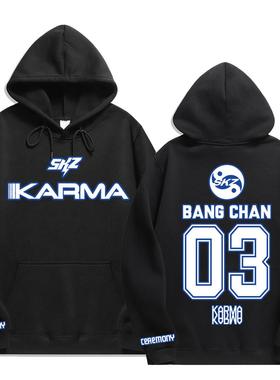 2025 Stray Kids skz 回归周边组合下摆螺纹连帽衫卫衣上衣现货