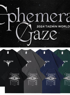 SHINee李泰民2024EphemeralGaze世巡演唱会周边同款短袖T体恤衣服