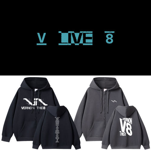 SEVENTEEN V8演唱会应援周边自制同款卫衣服拉链连帽开衫外套秋冬