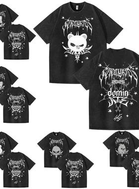 2025 stray kids演唱会独立站 Evil Skzoo 组合周边印花夏季短袖