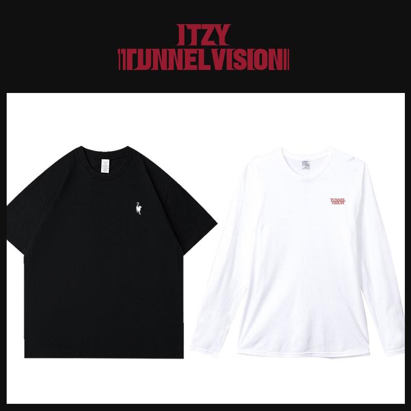 ITZY单曲周边短袖T恤230g重磅纯棉印花宽松男女打歌服