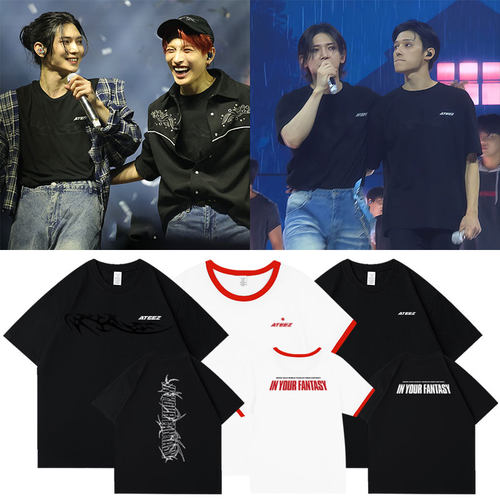 2025ATEEZ世巡演唱会InYourFantasy周边衣服同款短袖T恤纯棉印花