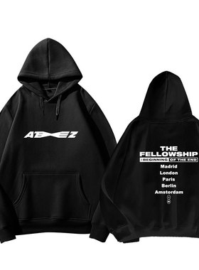 ATEEZ新款演唱会连帽衫 the fell owship春秋薄款跨境卫衣 朴星化