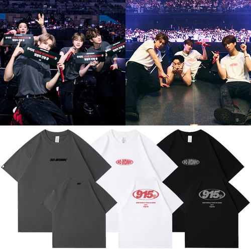 iKON2026巡回演唱会首尔东京场周边衣服同款短袖T恤纯棉印花男女