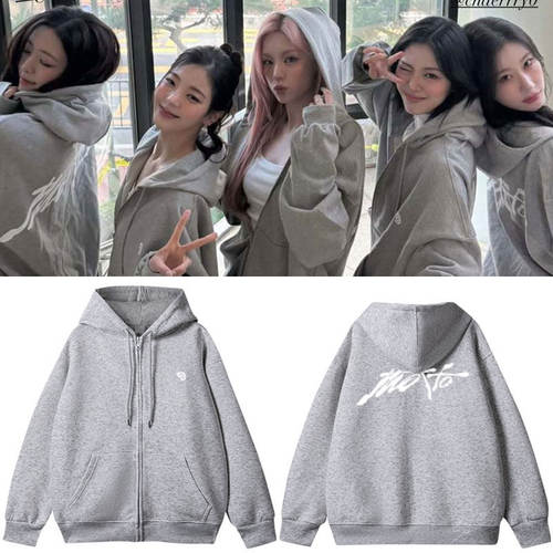 ITZY专辑Motto快闪周边衣服黄礼志李彩领申有娜同款卫衣拉链外套