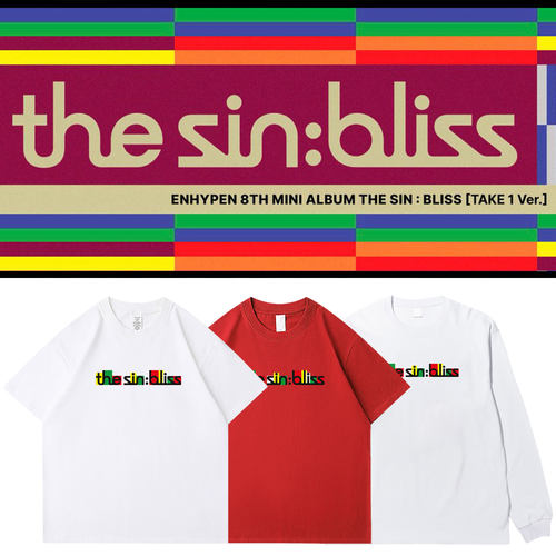 ENHYPEN迷你8辑TheSinBliss快闪周边同款短袖T恤纯棉螺纹长袖上衣