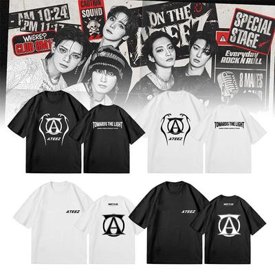 同款短袖T恤衫ATEEZ新款2025logo文艺简约情侣打歌服演唱会款