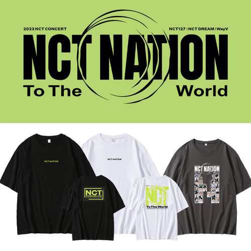 NCT127 DREAM WayV2023演唱会同款短袖T恤宽松纯棉应援打歌衣服