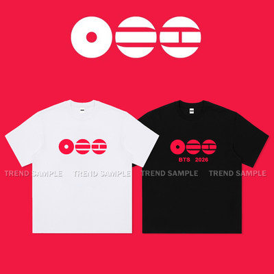BTS防弹少年团2026新专辑周边同款短袖t恤应援服男女宽松短袖上衣