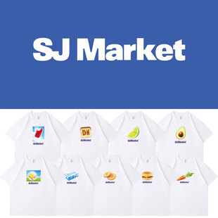 SuperJunior20周年演唱会快闪SJMarket周边衣服同款短袖T体恤纯棉