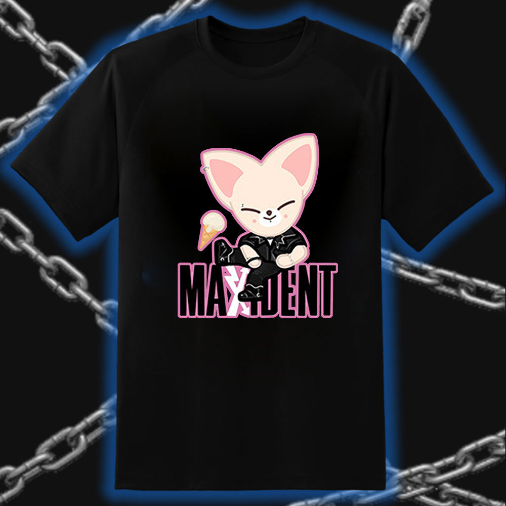 秋冬打底上衣 stray kids卡通公仔skzoo小狐狸打歌服 梁精寅T恤衫