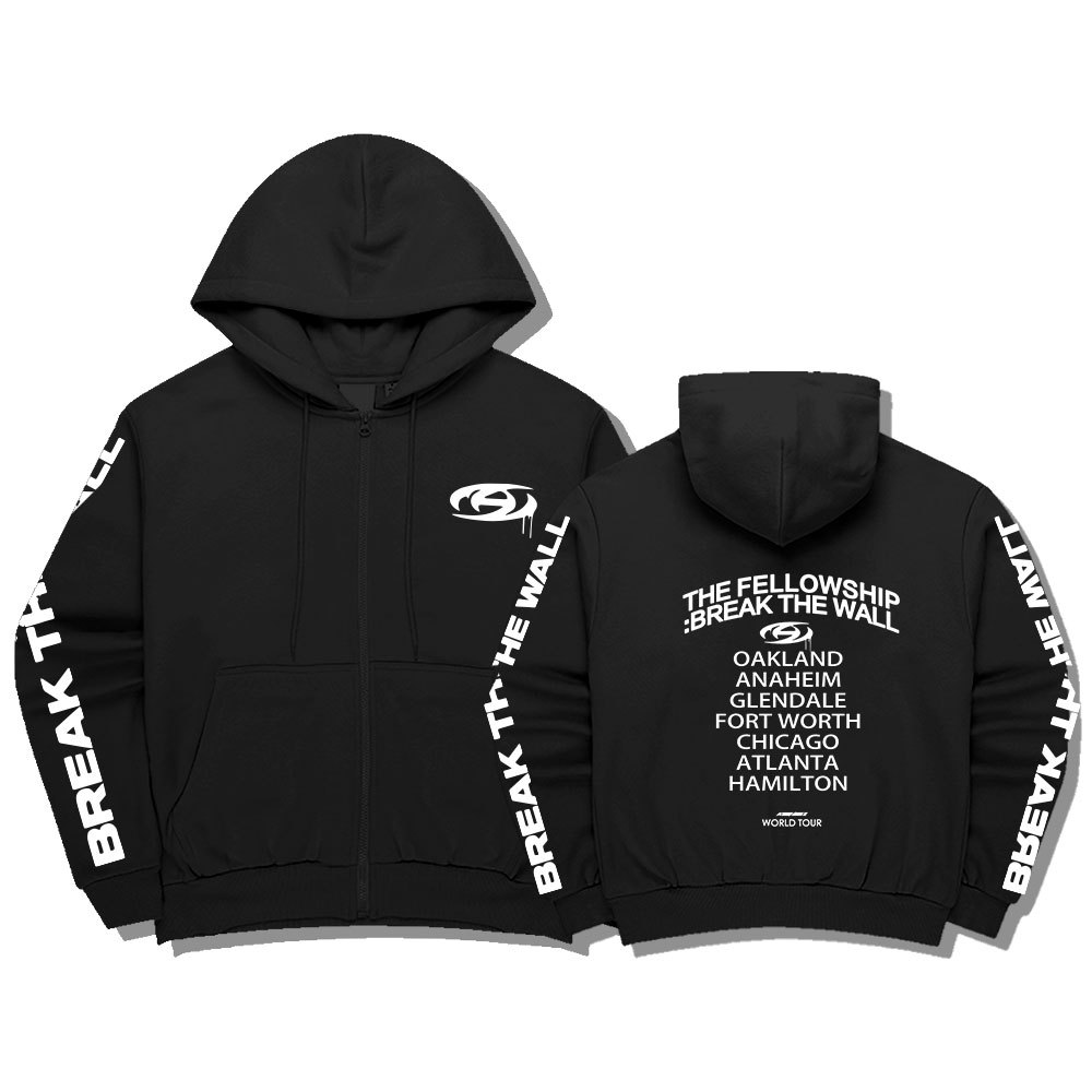 ateez舞台打歌服BREAK THE WALL周边衣服 嘻哈潮流男女厚外套开衫